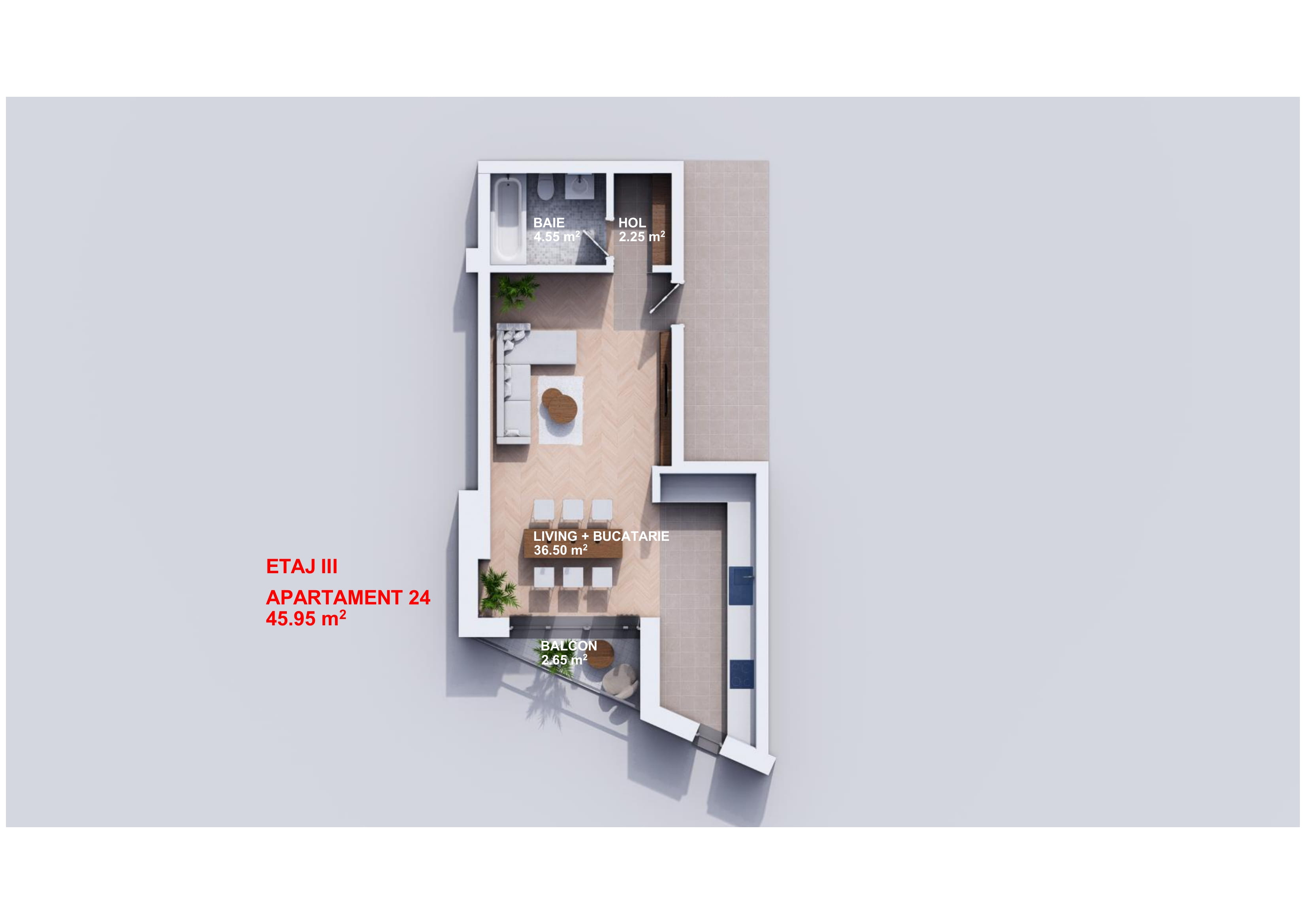 Apartament 24 - Etaj 3